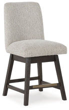 Load image into Gallery viewer, Burkhaus - Upholstered Swivel Barstool (Set of 2) - Beige / Dark Brown
