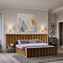 Load image into Gallery viewer, Amara - Velvet Upholstered Bed

