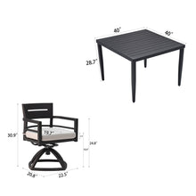 Load image into Gallery viewer, Outdoor Modern Dining Set, Chairs Sunbrella Cushioned And Dining Table With Umbrella Hole
