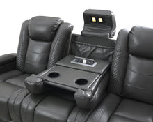 Load image into Gallery viewer, U93 - LED Power Reclining With Power Headrest, And Drop Down Table Sofa - Gray
