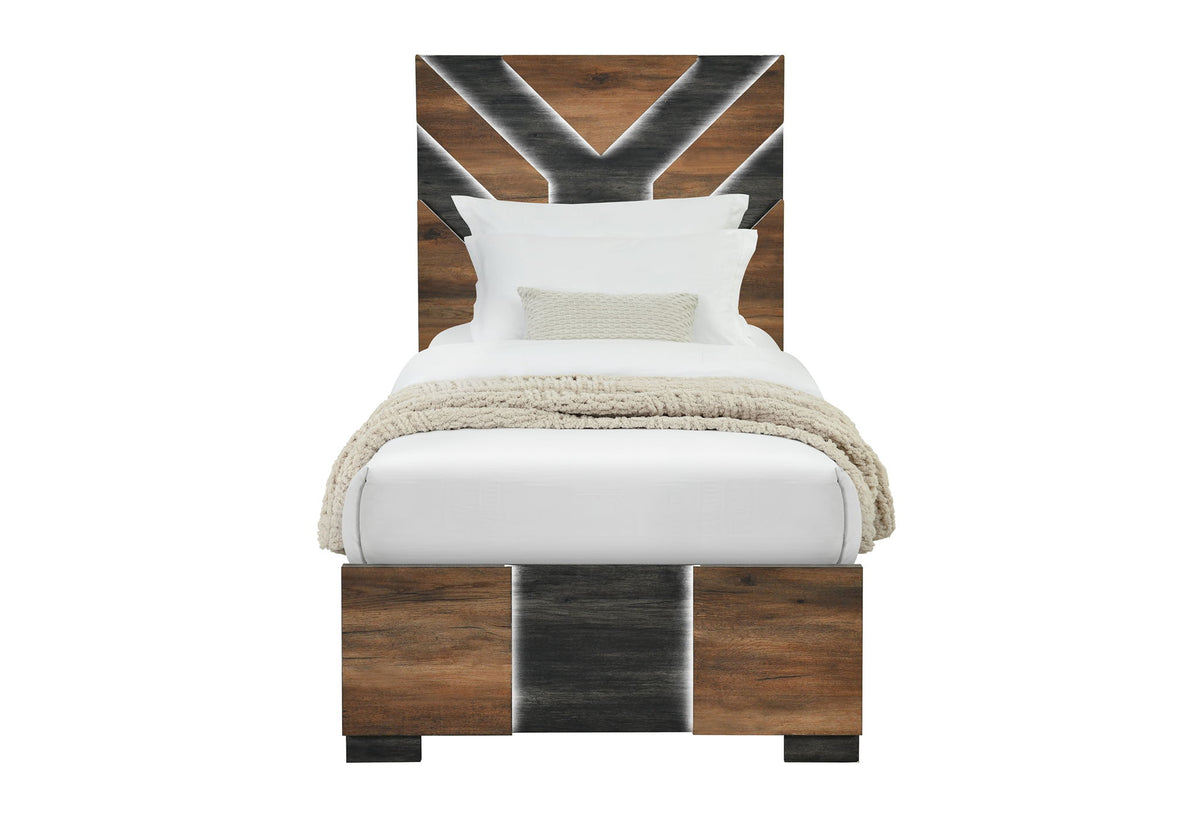 Optimus - Full Bed / Twin Bed Side Rails - Black / Brown