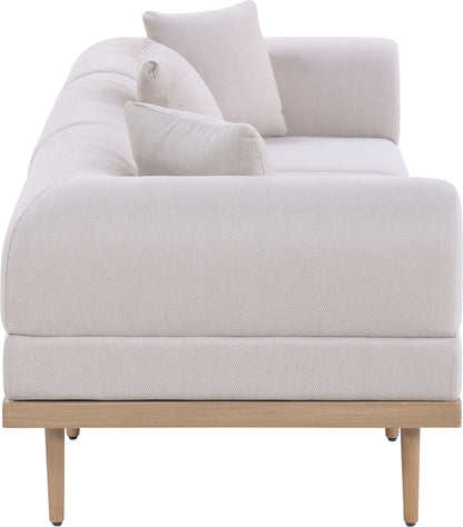 Laguna - 3 Piece Resilient Water Resistant Fabric 106.5" Upholstered Outdoor Patio Modular Sofa