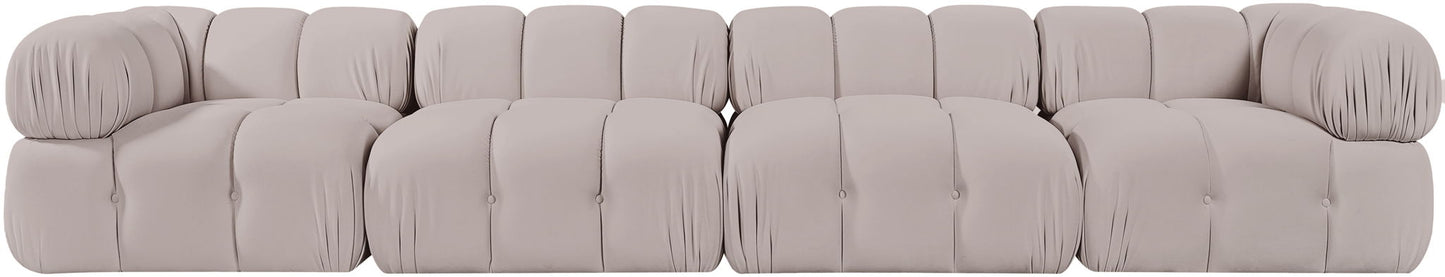 Orin - Fabric Velvet 4 Piece Modular Sofa