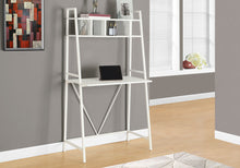 Load image into Gallery viewer, Computer Desk For Home Office, Laptop, Leaning, Storage Shelves, Contemporary &amp; Modern - White
