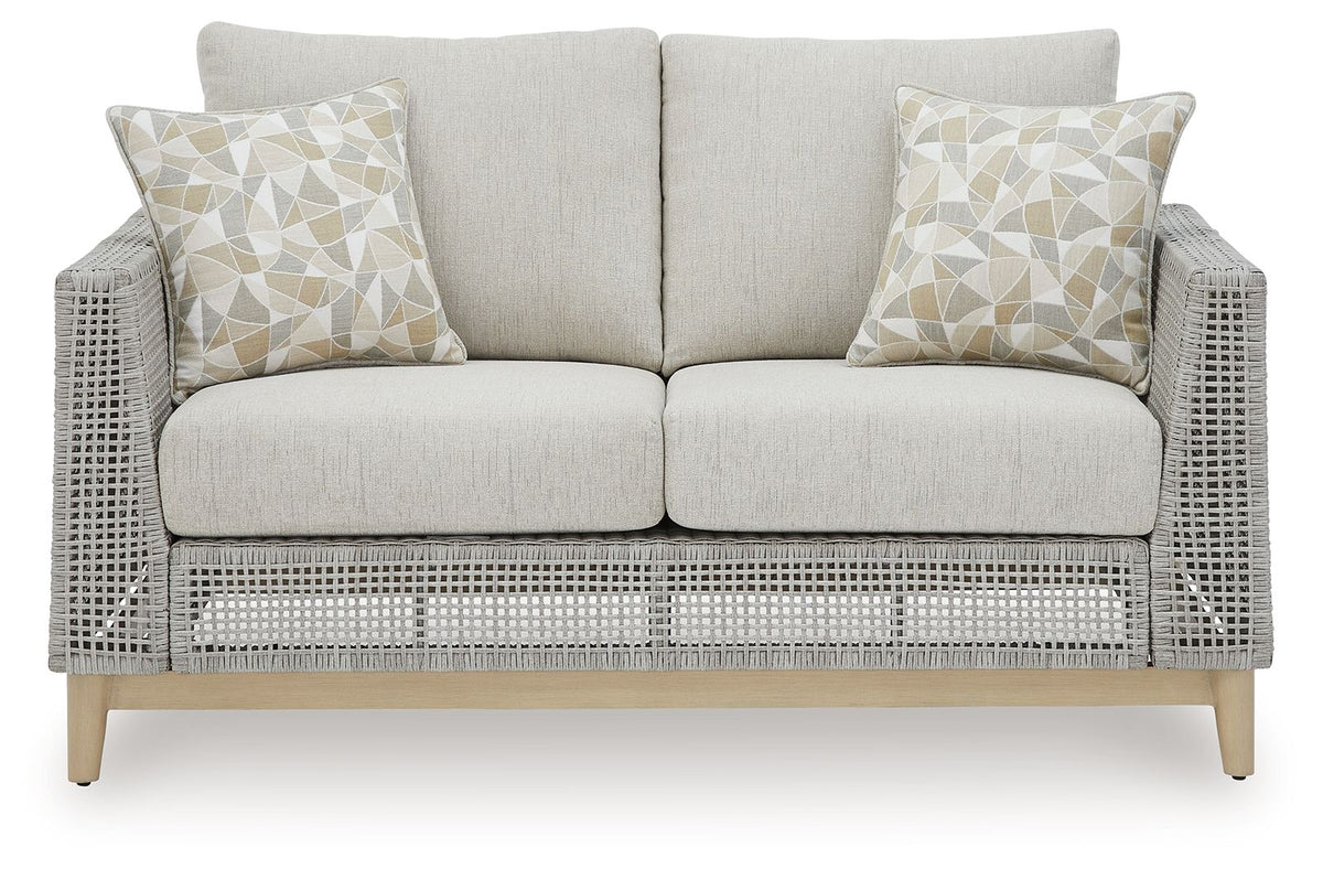 Seton Creek - Loveseat With Cushion - Gray