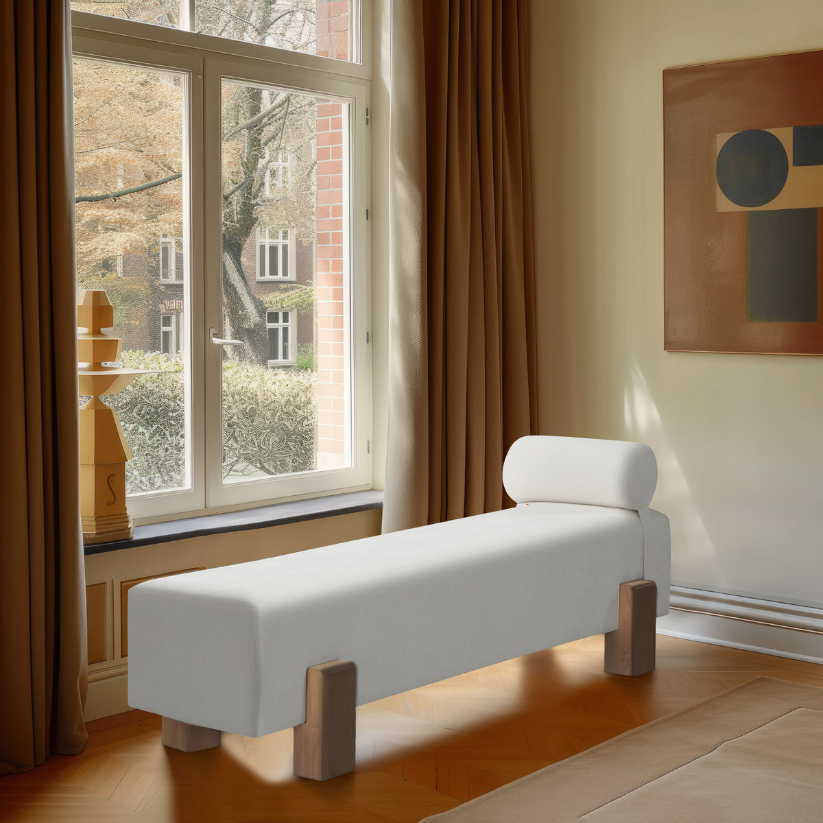 Edison - Bench - Light Brown Base