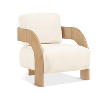 Load image into Gallery viewer, Cedra - Velvet Performance Fabric Upholstered Accent Chair - Natural Frame
