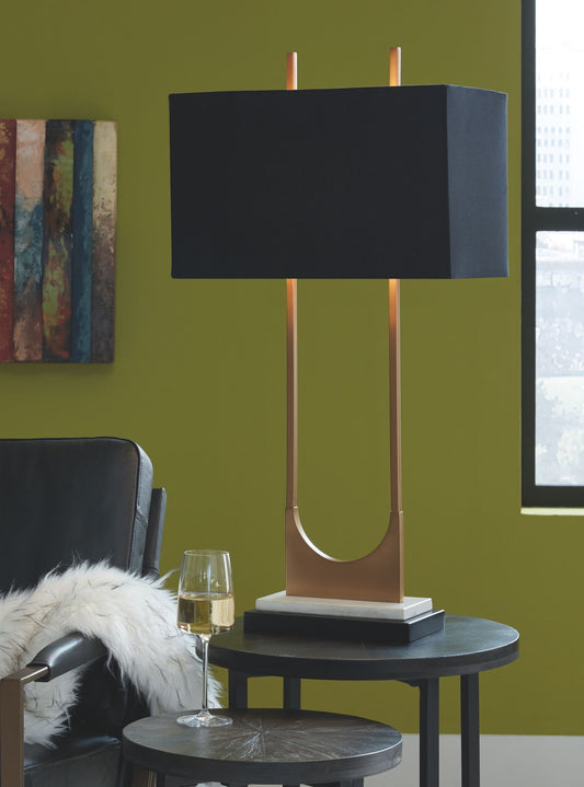 Malana - Metal Table Lamp  - Brass Finish