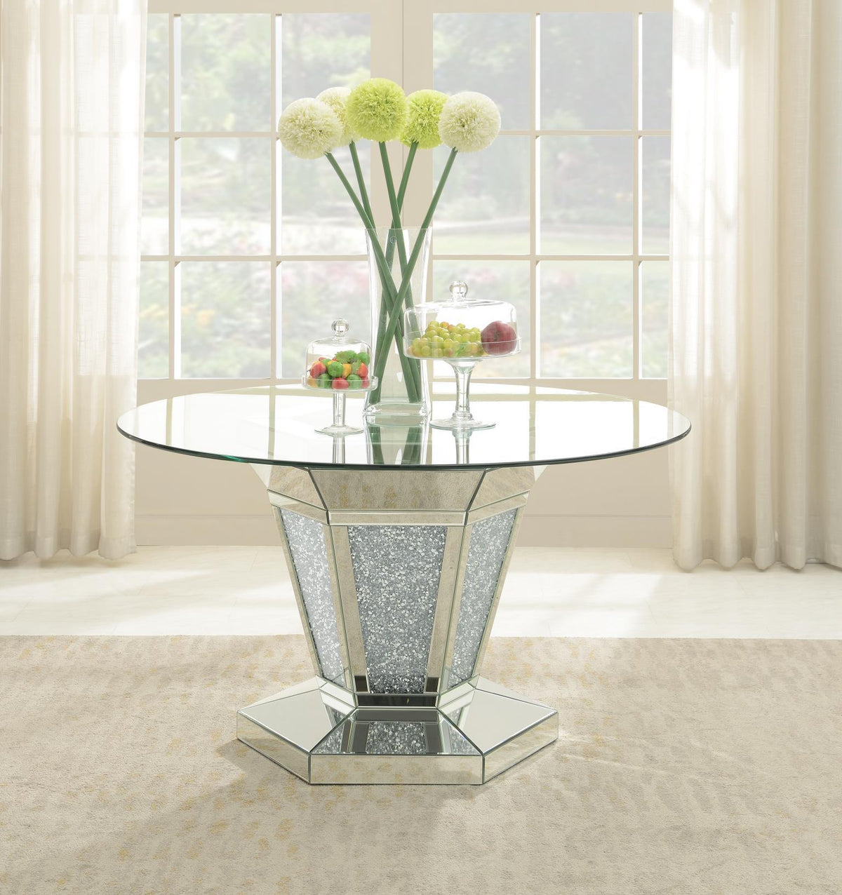 G-100 - Glamour Dining Table - Silver