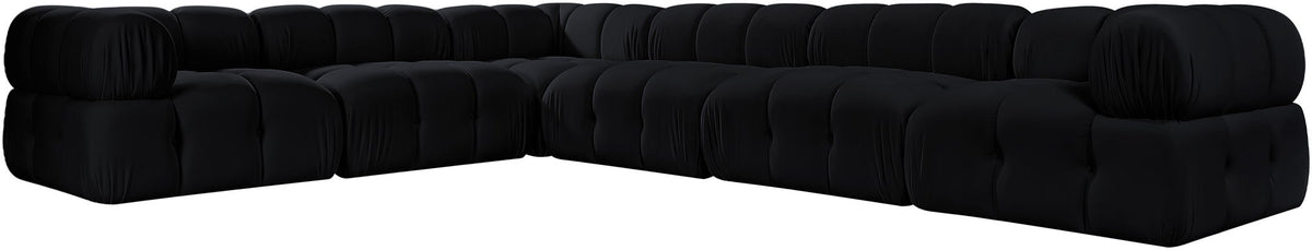 Orin - L-Shaped Velvet 6 Piece Modular Sectional