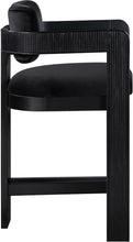 Load image into Gallery viewer, Sacha - Velvet Stool With Black Base
