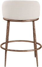 Load image into Gallery viewer, Ferro - Upholstered Counter Stool With Brushed Bronze Base
