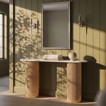 Load image into Gallery viewer, Cindra - Genuine Marble Top And Iron Base Console Table
