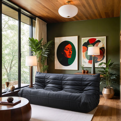 Relax - Vegan Leather 77.75" Upholstered Sofa