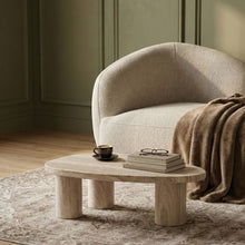 Load image into Gallery viewer, Teramo - Traverine Concrete Indoor/Outdoor Coffee Table
