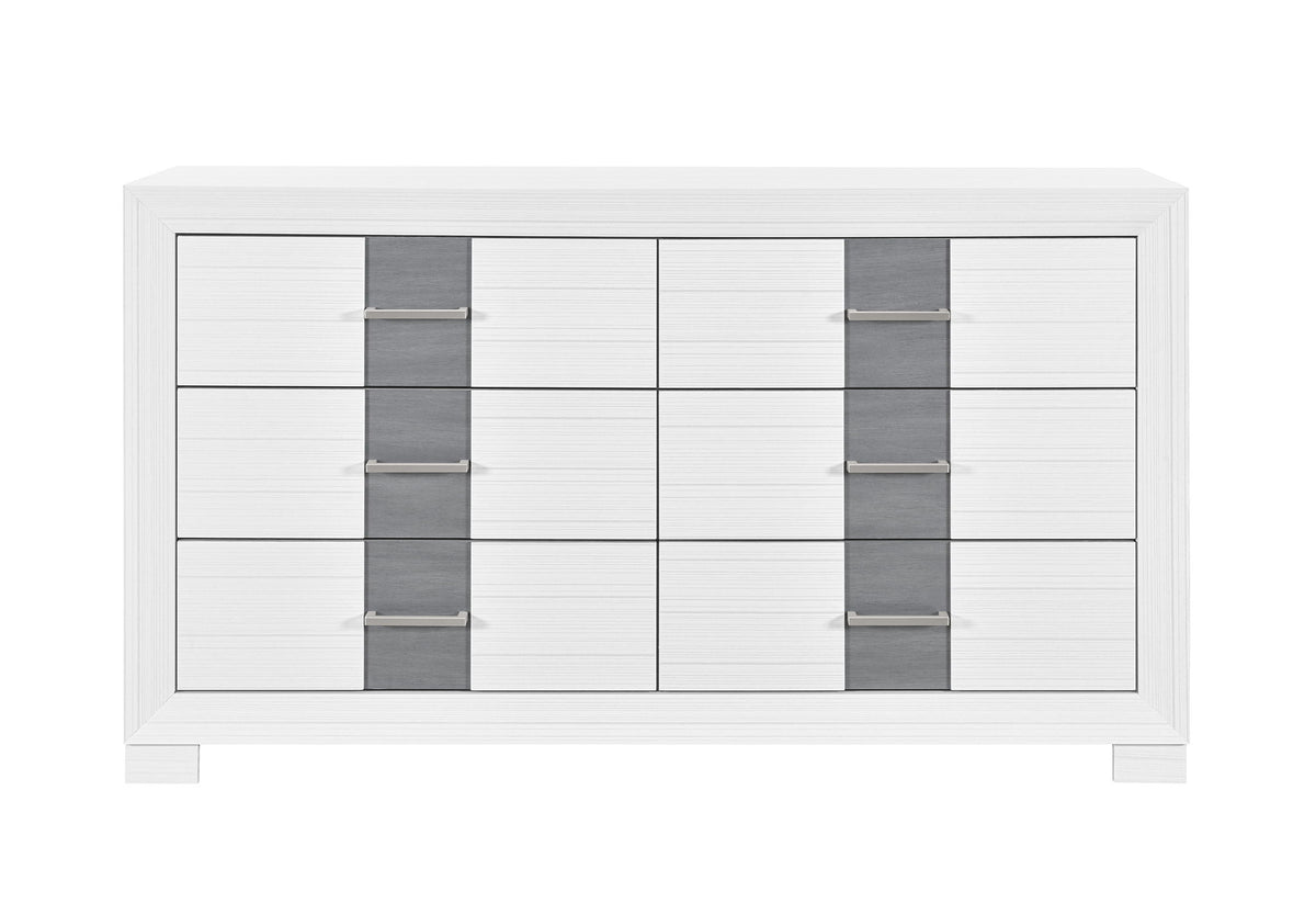 Optimus - 5 Piece Queen Bedroom Set - White