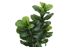 Load image into Gallery viewer, 41" Tall, Artificial Plant, Fiddle Tree, Indoor, Faux, Fake, Floor, Greenery, Potted, Real Touch, Decorative - Green / Black
