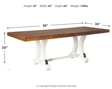 Load image into Gallery viewer, Valebeck - Rectangular Dining Room Table - White / Brown
