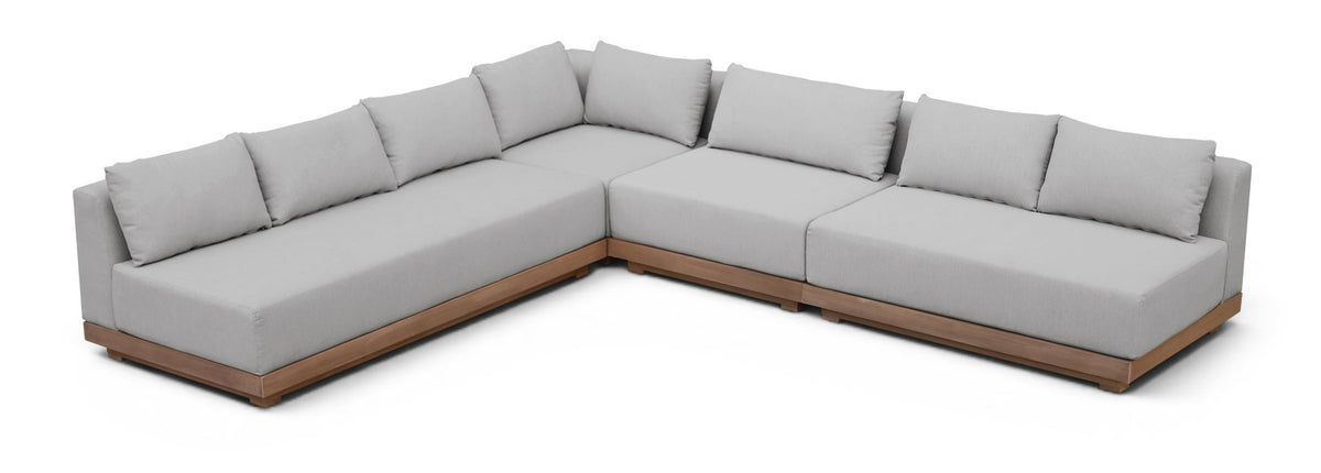Solace - Olefin Performance Fabric 4 Piece Outdoor Patio Modular Sectional
