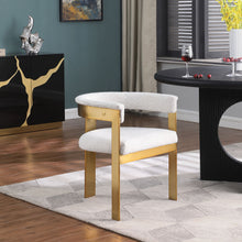 Load image into Gallery viewer, Romeo - Boucle Dining Chair With Gold Base (Set of 2)
