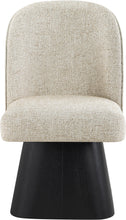 Load image into Gallery viewer, Marlowe - Linen Textured Fabric Upholstered Swivel Dining Side Chair - Stained Black
