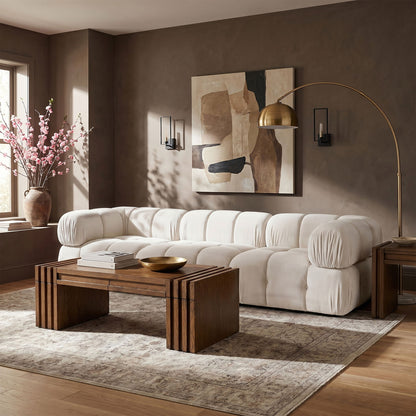 Orin - Velvet Performance Fabric Upholstered 3 Piece Modular Sofa