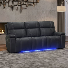 Load image into Gallery viewer, Hartley - Reclining Sofa With Power Headrest &amp; Footrest - Black
