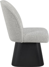 Load image into Gallery viewer, Marlowe - Linen Textured Fabric Upholstered Swivel Dining Side Chair - Stained Black
