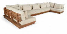 Load image into Gallery viewer, Mirella - 7 Piece Water Resistant Fabric Upholstered Outdoor Patio Modular Sectional
