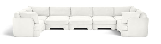 Hammond - Velvet Performance Fabric Upholstered 7 Piece U-Shaped Sectional - Ego Home Furniture