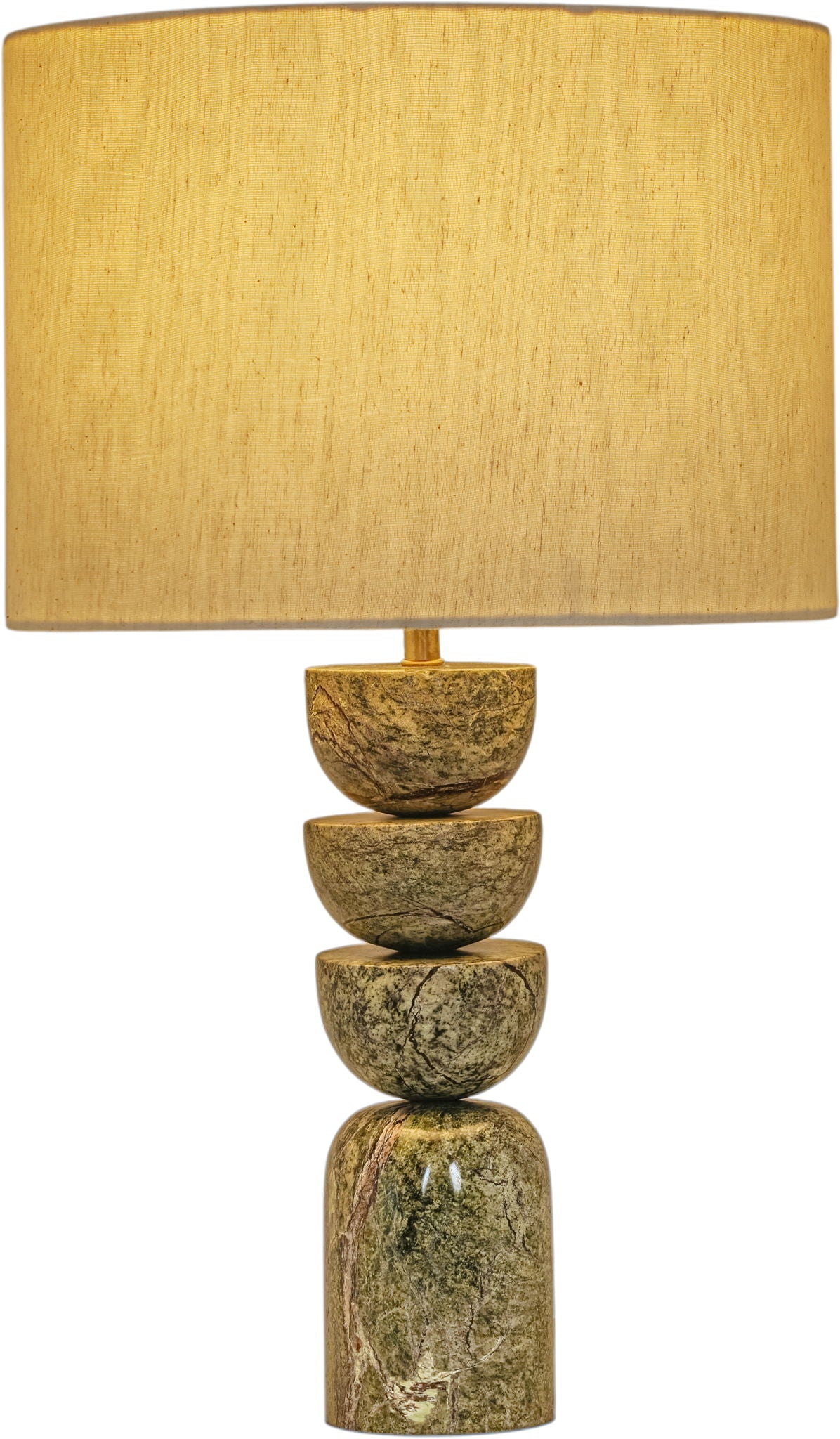 Opus - Linen Textured Fabric And Brass Table Lamp
