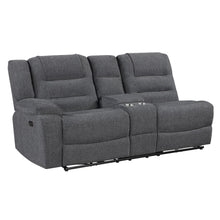 Load image into Gallery viewer, Redondo - LAF Console Loveseat With 2 Recliners Power - Dark Gray
