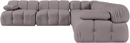 Orin - Velvet Fabric 5 Piece Modular Sectional