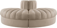 Load image into Gallery viewer, Rummi - Velvet Performance Fabric Upholstered 2 Piece  Rounded Modular Loveseat
