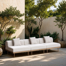 Load image into Gallery viewer, Laguna - 3 Piece Resilient Water Resistant Fabric 106.5" Outdoor Patio Armless Modular Sofa
