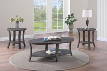 Load image into Gallery viewer, T177 - Coffee Table &amp; 2 Round End Tables - Dark Brown
