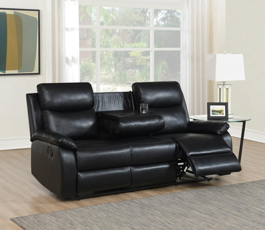 U184 - Motion Sofa With Drop Down Table - Black