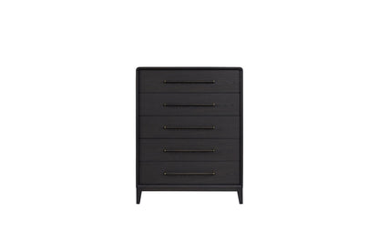 Elure - 5-Drawer Chest With Bar Pulls - Peppercorn