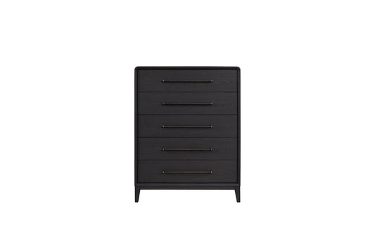 Elure - 5-Drawer Chest With Bar Pulls - Peppercorn