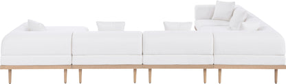 Laguna - 7 Piece Resilient Water Resistant Fabric 142" Upholstered Outdoor Patio Modular Sectional