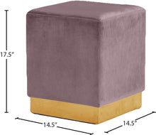 Load image into Gallery viewer, Jax - Stool Ottoman with Gold Base
