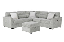 Load image into Gallery viewer, U9401 - Loveseat With Pullout Sofa Bed And 1 Pillow - Gray / Nickel
