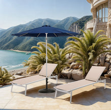 Load image into Gallery viewer, Fiji - Aluminum Patio Umbrella With Round Black And White Base
