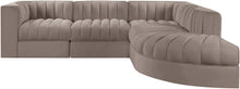 Load image into Gallery viewer, Rummi - Velvet Performance Fabric Upholstered 5 Piece Modular Sectional
