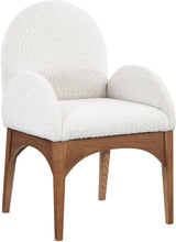 Load image into Gallery viewer, Waldorf - Boucle Dining Arm Chair With Brown Legs
