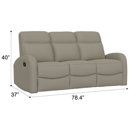 Manual Reclining Sofa With Dual Independent Recliners