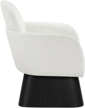 Load image into Gallery viewer, Marlowe - Linen Textured Fabric Upholstered Swivel Accent Chair - Stained Black
