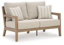 Load image into Gallery viewer, Hallow Creek - Loveseat With Cushion - Driftwood
