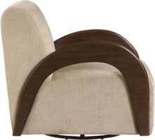Load image into Gallery viewer, Neria - Chenille Fabric Upholstered Swivel Accent Chair - Painted Brown Base
