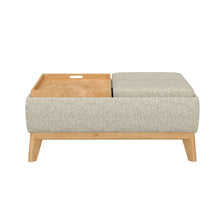 Load image into Gallery viewer, Reversible Tray Ottoman - Tan
